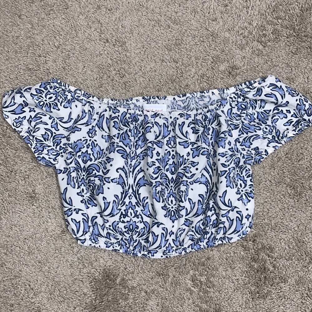 MUSTARD SEED BRAND Off The Shoulder Crop Top